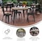 Flash Furniture 31.5 SQ Dining Table Brown Poly Top/Black Frame JJ-T14619-80-BRBK-GG - alternate 10